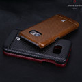Pierre Cardin Genuine Leather Hard Protective Case Back Cover Skin for Samsung Galaxy S7 Edge