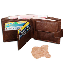100% Real Cowhide Leather Wallet Men Coin Pocket Purse Carteira Masculina Brand Wallet Male Trifold Black Brown Genuine Wallet