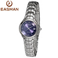EASMAN Watch Women Brand Water Resistant Watches Purple Blue Steel Round New Style Sapphire Date Wristwatches