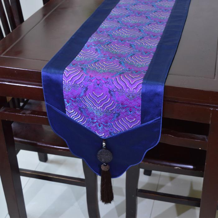 Patchwork Chinese style Table runner New Runner   table Jade Party  Luxury Table length coffee
