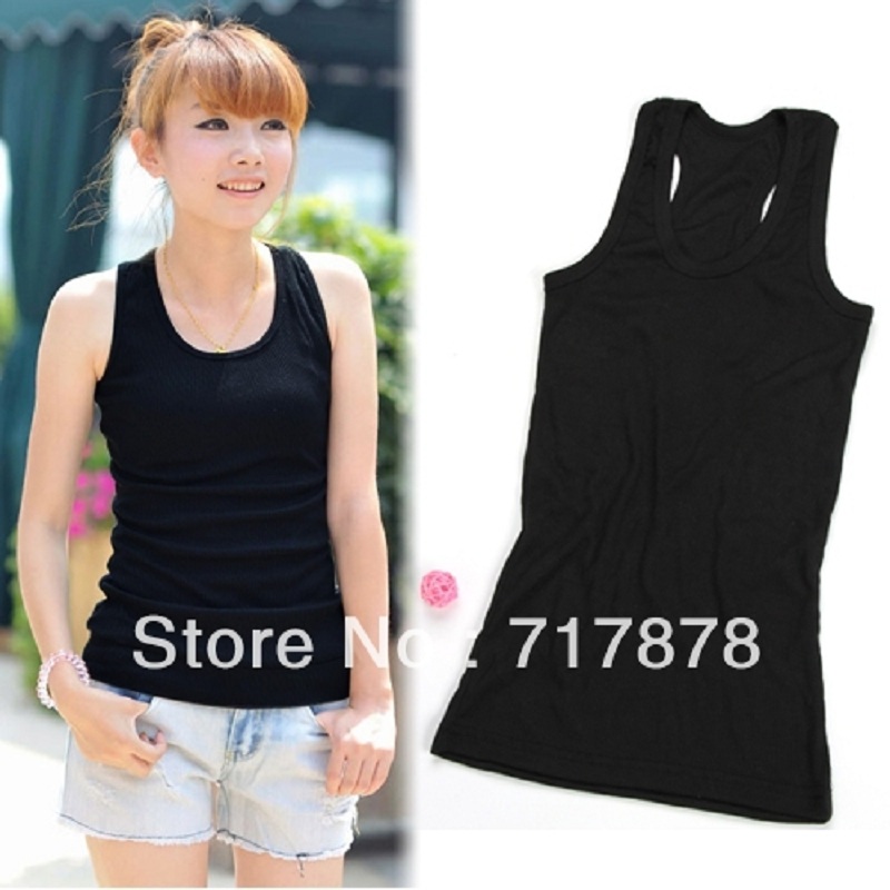 Image of 2016 New Arrival Basic Women Solid Tank Top Racer Back Cami Vest No Sleeve T-Shirt 10 Colors Free Shipping