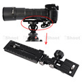 Telephoto Zoom Lens Bracket LongFocus Lens Support Holder 12cm Camera Quick Release Plate for Ball Head