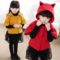 2016 Fox Jacket for Girls Outerwear Autumn Winter Girls Jackets and Coats Toddler Kids Jackets Coats