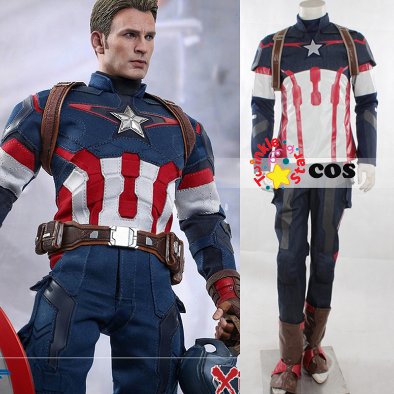 2015 halloween costumes adult new CAPTAIN AMERICA  the Avengers ultron Cosplay Costume superhero steve captain ameria costume
