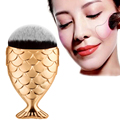 Best Deal New Fish Scale Makeup Brush Fishtail Bottom Brush Powder Blush Foundation Cosmetic Brushes Tool