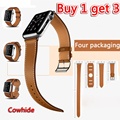 2016 3 in1 Genuine Leather watch Strap 42mm WatchBands for apple watch band 38mm black iwatch