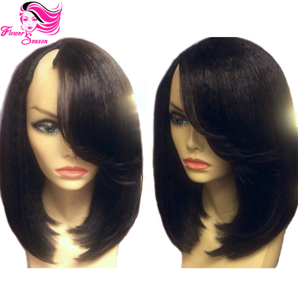 Black Women U Style Wigs | cheap virgin u part wig bob style yaki straight u part wig Black Women U Style Wigs | cheap virgin u part wig bob style yaki straight u part wig