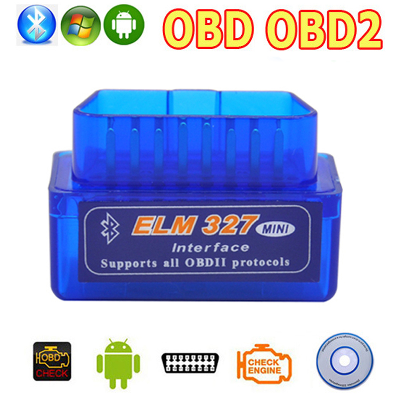 Image of OBD2 OBD ii Wireless V2.1 Super Mini ELM327 Bluetooth Interface Car Scanner Diagnostic Tool ELM 327 For Android Torque Windows