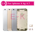 10pcs lot Black Silver Gold Grey Rose Gold For iphone 6 6G 4 7 metal battery