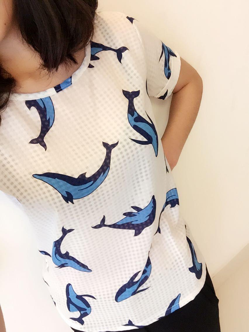 Girls-Cartoon-Dolphin-Summer-Style-Women-Tops-Blouse-Shirt-Cute-Camisa-Blusas-Blusa-Roupas-Feminina-Vestidos-2015-Casual-Chiffon-1 (3)