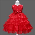 2016 New fashion princess Girls Ball Gown Scoop Dress Kids Dress for Birthday Wedding Party Children