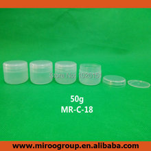 Fedex Free Shipping 68PCS 50g jars for cosmetic cream refillable bottle Transparent Small plastic cream jar,cosmetic jar packing