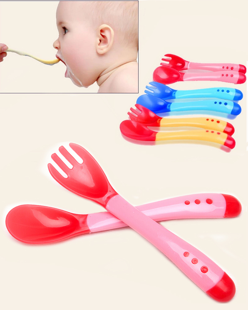 2015 New Baby Flatware Feeding Spoon Safety Temper...
