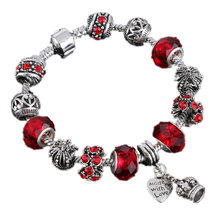 2016 Sizzling Attraction bracelets and attraction bracelets 925 Crown Pendant Crystal Ball Friendship Bracelet Woman Style Bracelet