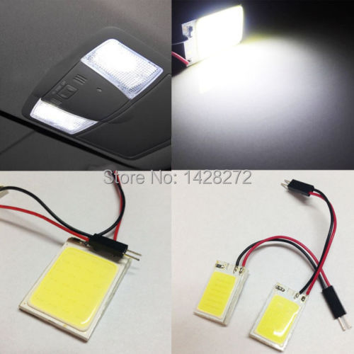Image of 1pcs Parking 8W COB 24 Chip LED Car Interior Light T10 Festoon Dome Adapter 12V Panel light bulbs Auto car light source