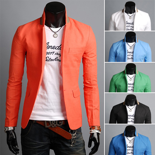 2015 Men\'S Fashion Designer One Button Casual Long...