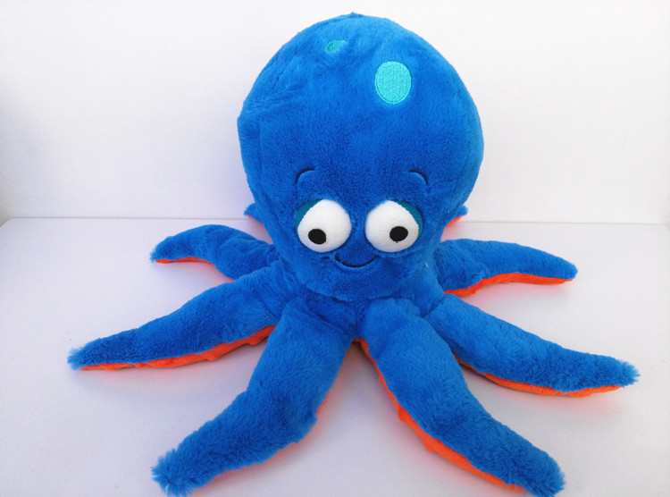 blue plush octopus