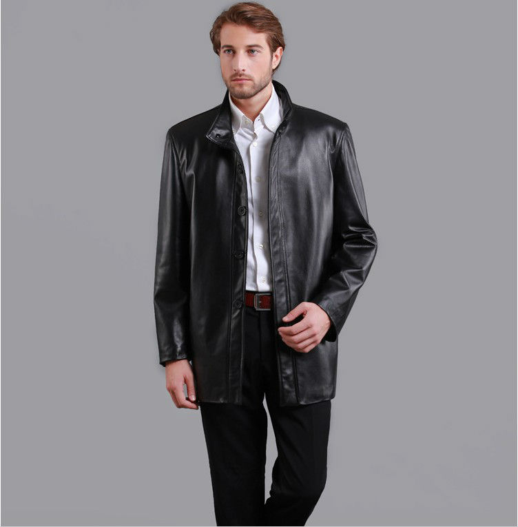 2013 Hot Sale Leather & Suede Men&#39;s Coats & Jackets Fur&Faux Fur for Man M to XXXL plus size 2 ...