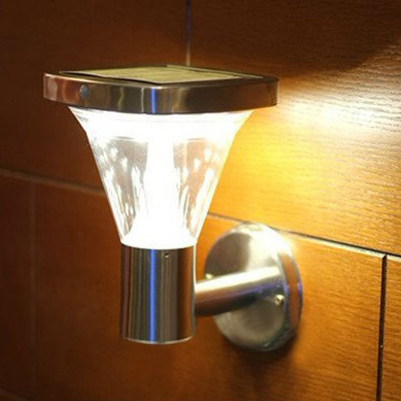 2pcs/lot 13led solar light Durable stainless steel PIR Motion Sensor wall lamp led solar light ...