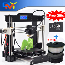 Hot sales Size 225*225*200mm High Quality Precision Reprap Prusa i3 DIY 3d Printer kit with 1 Roll Filament 8GB SD card and LCD