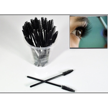 Whole 100Pcs One-Off Disposable Eyelash Brush Mini Mascara Wand Applicator Makeup V3NF
