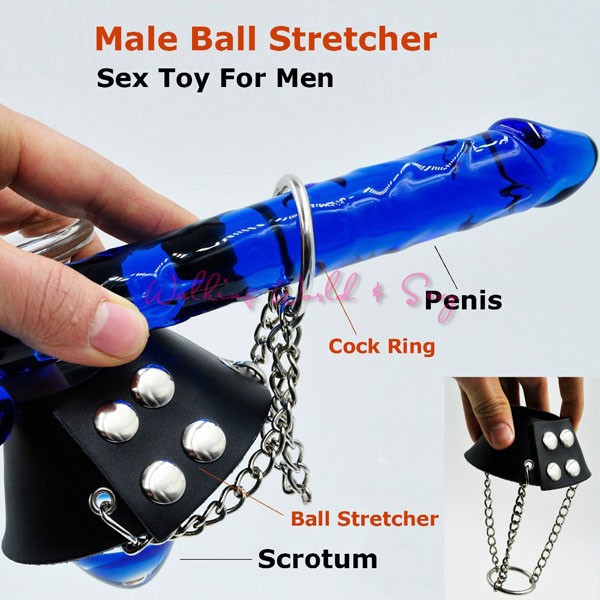 Adujustable Scrotum Pendant Ball Stretcher Penis Cock Rings Fetish Sex Toys Leather Male Chastity Device For Men Slave Restaint (7)