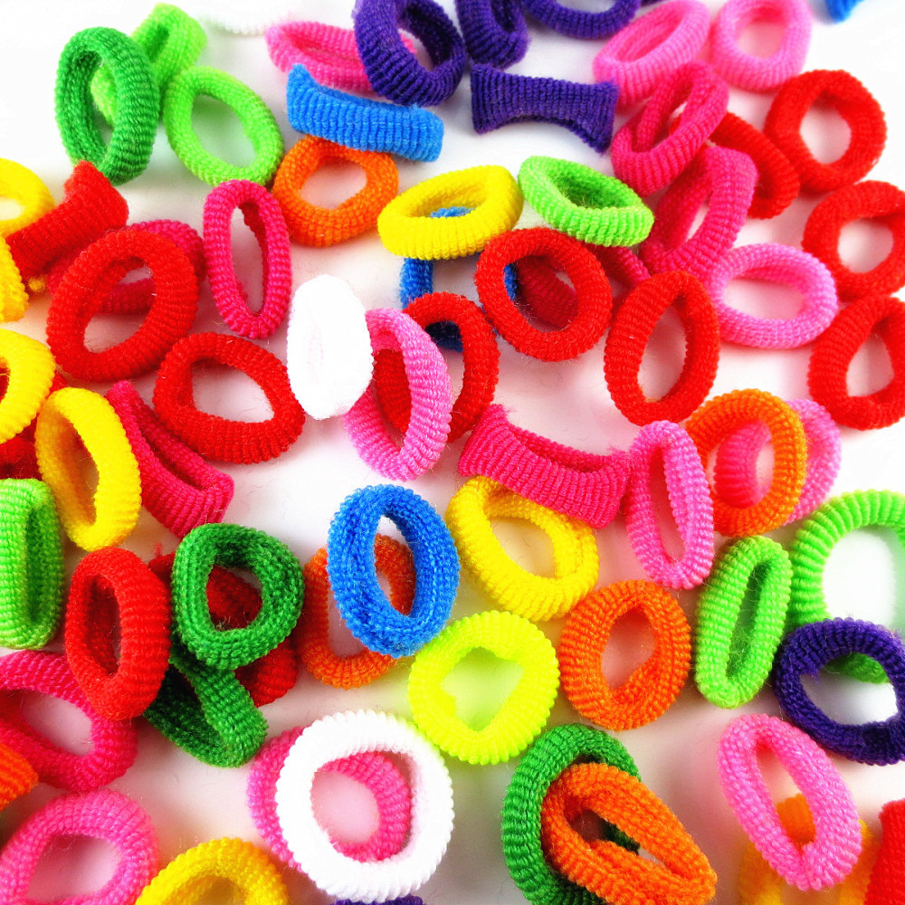 Image of 2015 New Colorful White Child Kids Hair Holders Cute Rubber Bands Hair Elastics Accessories Girl Women Charms Tie Gum
