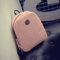 Korean style Wholesale Female student backpack bag pu leather women bag sweet College girl teenager cute