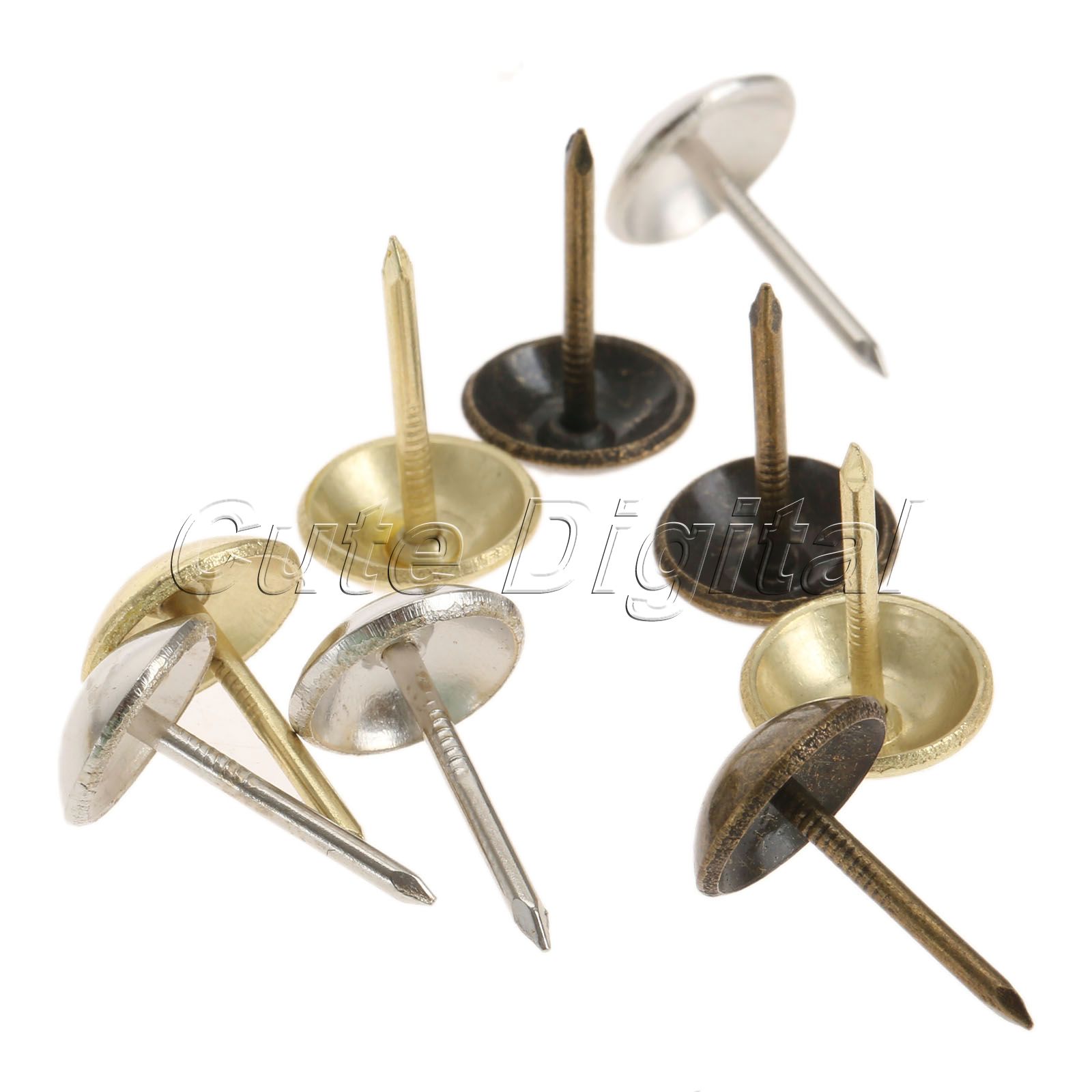 100pcs 11x17mm Iron Furnitures Upholstery Tacks Stud Antique Nail