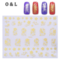 1pcs God Silver 3d Nail Art Stickers Flowers Butterfly Design Adhesive Nail Beauty Tips Decoration DIY