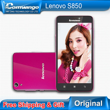 Lenovo S850 3G Original Cell Phones MTK6582 Quad Core Android 4.4 5″ IPS Dual Sim Dual Camera 13.0MP WIFI WCDMA White Pink Blue