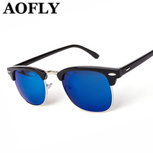 Wayfarer Clubmaster Half Metal Sunglasses Men Women Brand Designer Glasses G15 Coating Mirror Sun Glasses Fashion