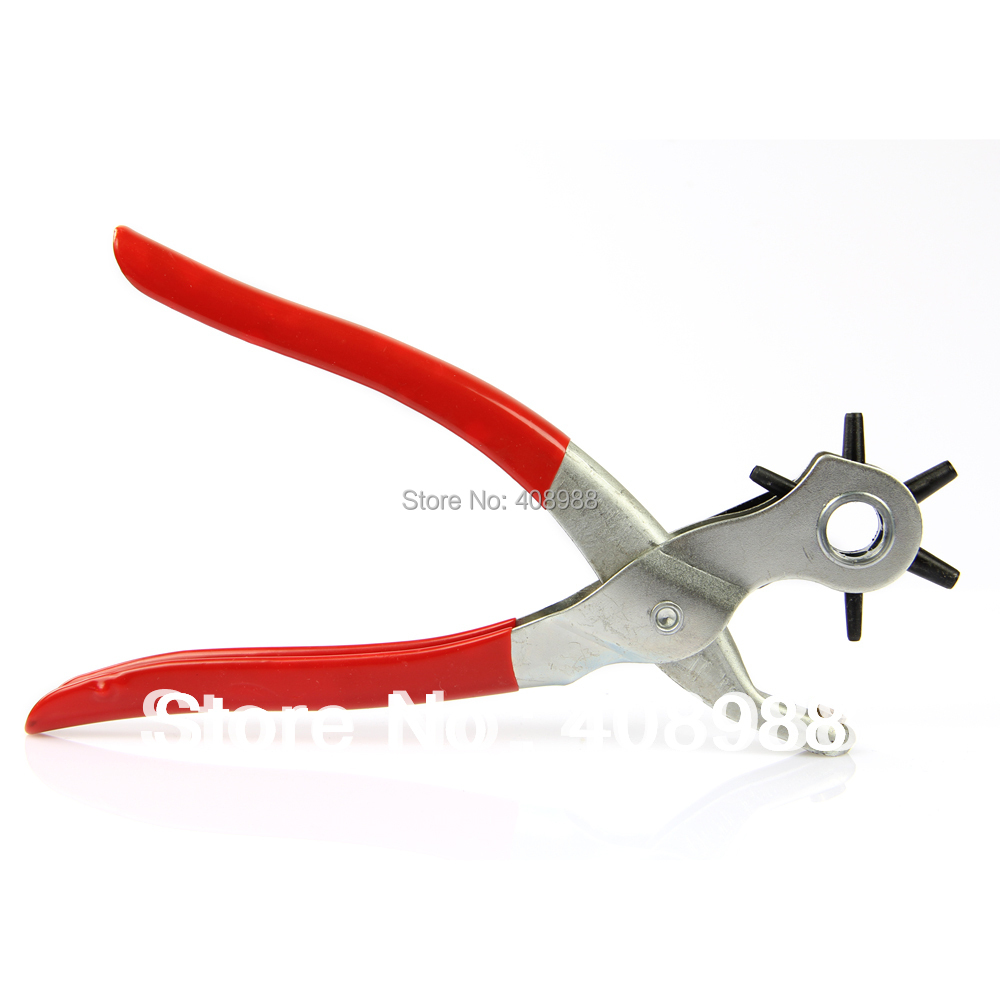 1PC 9 Inch 6 Sized Heavy Duty Leather Hand Pliers Belt Holes Punches HG268