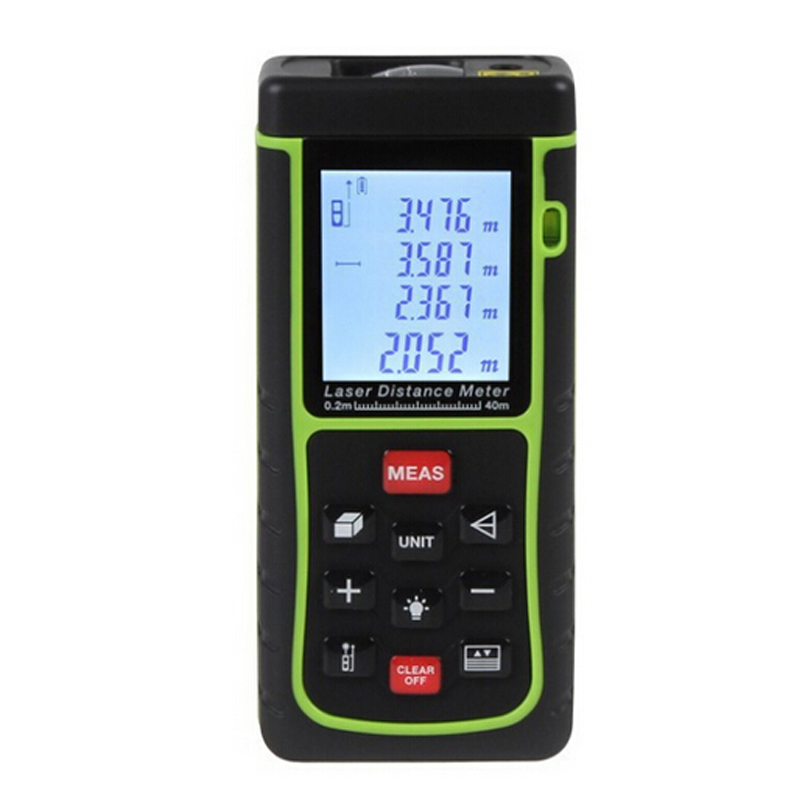 Handheld Rangefinder Laser Distance Meter Digital Laser Range Finder Laser Tape Measure 40M Tester Area volume