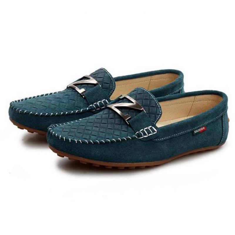 Men Loafers 2015 New Men Doug Shoes Genuine Leather Casual Shoes Breathable Driving Shoes Mens Slip-on Flats Moccasin Gommino
