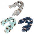 180 80CM New Design Fashion Accessorie Women bandana Long Cute pug dogs Long Scarf scarves Soft