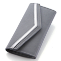 Solid Color Simple Large Cacity Change Purse Women Occident Style Fashion Ultra thin Bi fold Wallet