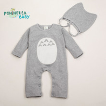 100% Cotton Baby Boys Girls Clothes Baby Rompers Cartoon Totoro Jumpsuit Newborn Infant Clothing For Autumn Spring