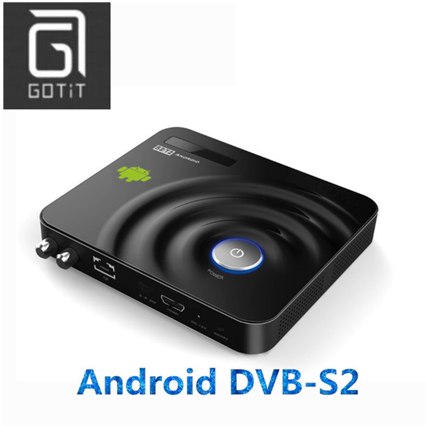 GOTiT Y1 Android DVB-S2 Satellite decoder receiver CCCAM Multi-CA Supported DVB S2 Digital Set top Box Smart Android TV Box
