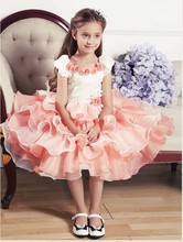 2016 Children full dress girl sleeveless summer dress girls party dresses wedding flower kids clothing vestido de festa infantil