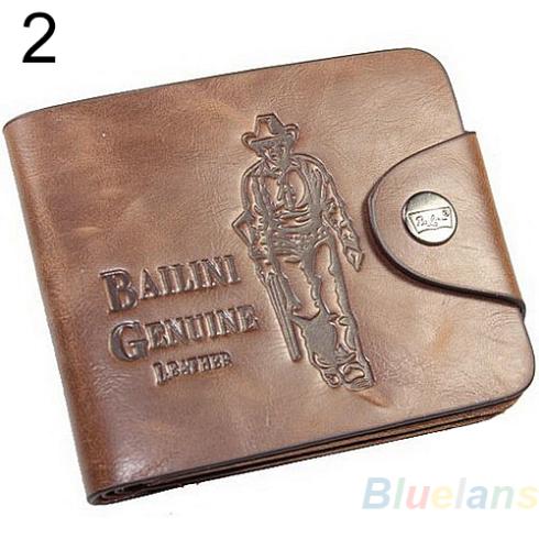 Hot Mens Genuine Leather Wallet Pockets Card Clutch Cente Bifold Purse Money Clip Cad Holder