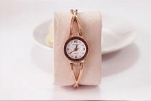 Ladies relojes moda 2015 nuevas mujeres del reloj Girls Royal Gold Dial pulsera de cuarzo de acero inoxidable relojes relógio feminino Fship