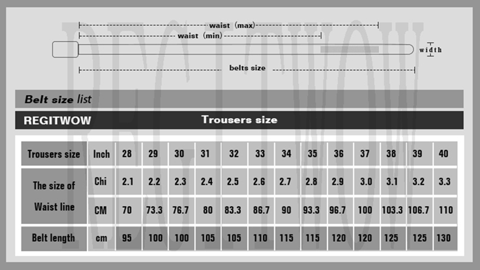 Belt Size Chart Women S Cm