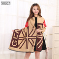 Fashion Luxury Cashmere Scarf Pashmina Union Flag Print Blanket Scarf Brand Soft Bufandas Ponchos And Capes