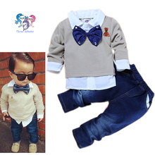 Children Boys Fashion Boutique Clothing Set Bow Tie Toddler Outfits Boys Formal Clothing Gap Baby Boys Suits Sets Gentleman