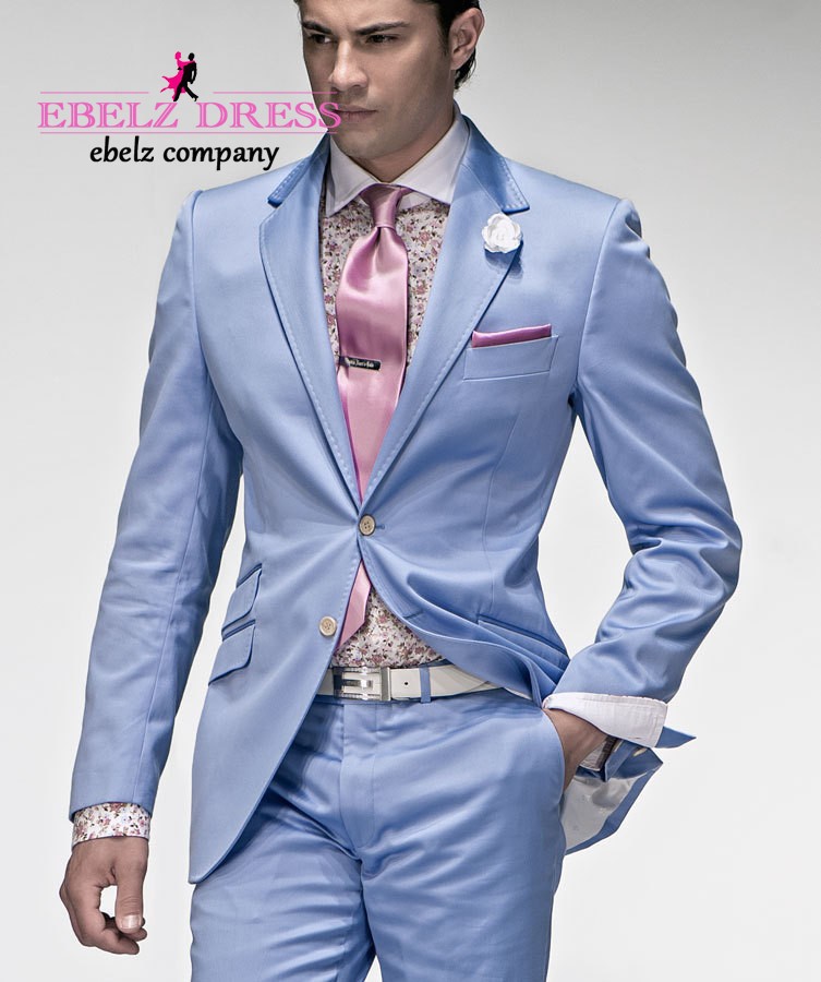 2015-New-Arrival-New-Design-Tow-button-Light-Blue-Groom-Tuxedos-Men-Wedding-Suits-Best-man