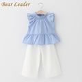Bear Leader Girls Sets 2017 New Children Clothing Sleeveless Shirt White Pants 2Pcs for Baby Girls