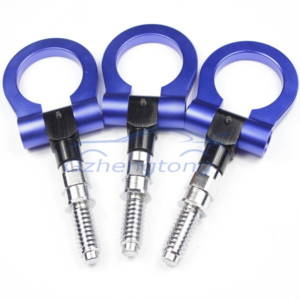 NEW Blue Aluminum Racing Screw Tow Hook Trailer Small Towing Bars for European Models Car (8)