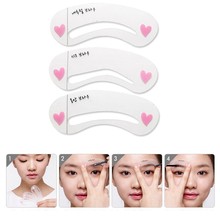 2015 Free Shipping Eyebrow Stencil Tool Makeup Eye Brow Template Shaper Make Up Tool 3 Styles