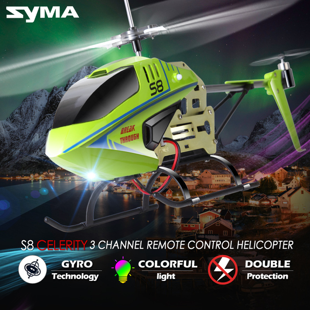 Новое поступление 2016 SYMA S8 3.5CH удаленного управления вертолетом электрический вертолетом Gryo поиск RTF конструкторы приколы 100% оригинал